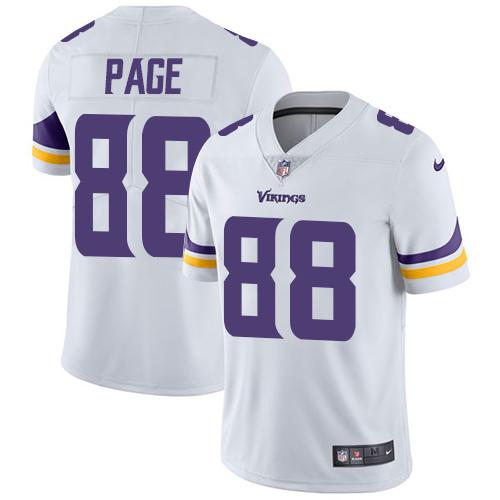 Nike Vikings #88 Alan Page White Men's Stitched NFL Vapor Untouchable Limited Jersey - Click Image to Close